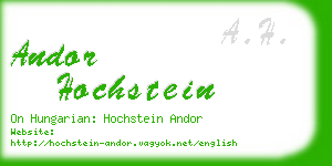 andor hochstein business card